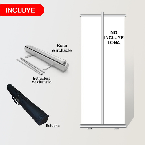 Porta Banner Rollup De Aluminio 80 X 200
