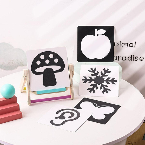 Espejo De Tiempo Para Bebés, Juguetes Montessori, Tarjetas