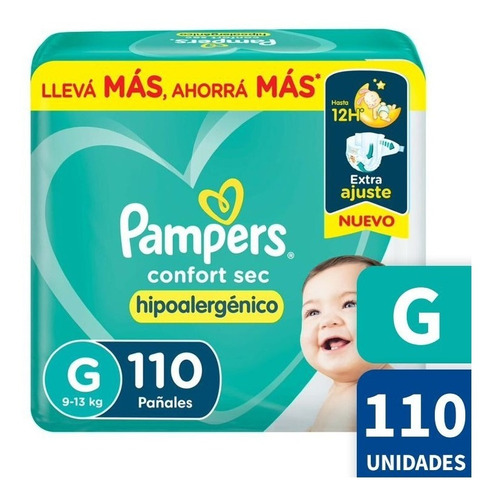 Pampers Confort Sec Grande 110 Unidades