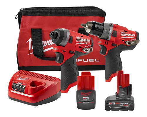 Milwaukee M12 Fuel 2598-22  Rotomartillo + Llave De Impacto