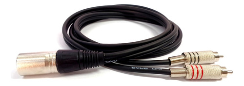 Cabo Xlr Macho 2 Rca Macho 2 Metros