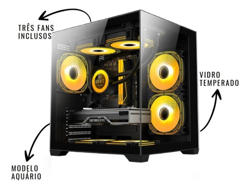 Cpu Pc Gamer Amd Ryzen 5 5500 Rtx 4060 Ram 16gb Ssd 1tb Nvme