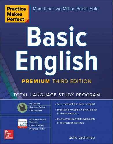 Practice Makes Perfect: Basic English, Premium Third Edition, De Julie Lachance. Editorial Mcgraw-hill Education, Tapa Blanda En Inglés