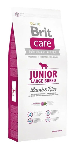 Imagen 1 de 1 de Alimento Brit Brit Care Large Breed para perro junior de raza grande sabor cordero y arroz en bolsa de 12kg