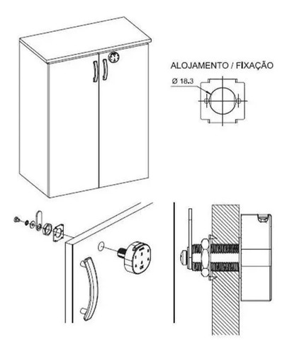 Fechadura Digital Para Móveis Armários Em Aço M1602 Papaiz