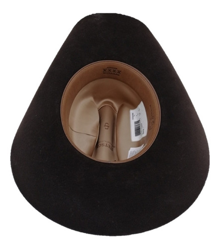 Imagen 4 de 4 de Sombrero Texana 4 X Marca Stetson Chocolate Lana Pelo Búfalo