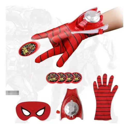 Set De Guantes Y Máscara De Lanzador De Telarañas - Disfraz De Superhéroe Con Lanzador Y Dardos Para Fiestas Y Cosplay Infantil