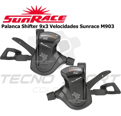 Imagen 2 de 7 de Shifter Sunrace M903 Palanca Cambio 9 X 3 Velo Bicicleta Mtb