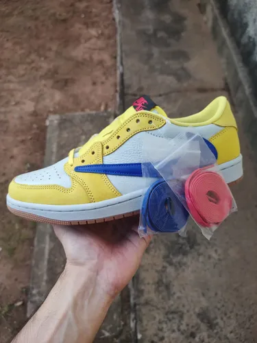 Air Jordan 1 Low Travis Scott Canary | MercadoLivre