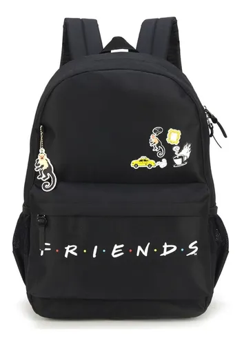 Mochila Grande Resistente C Chaveiro Original Friends Frete