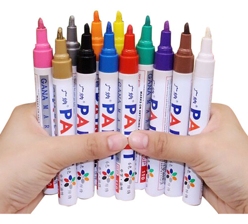 12 Bolígrafos De Pintura Acrílica Para Pintura Cerámica Perm