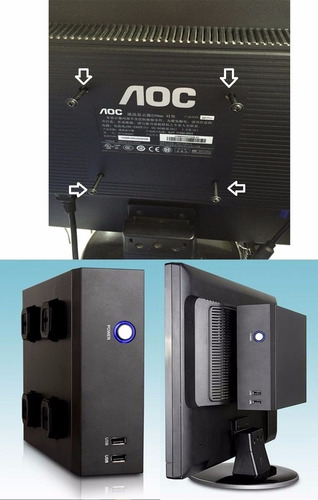 Imagen 3 de 8 de Mini Pc Htpc Vesa Mount Oficina Negocio Local I7 8gb 1tb O Ssd
