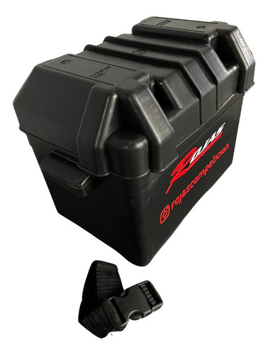 Imagen 4 de 8 de Caja Porta Batería Plástico Reforzado Rojas Competición