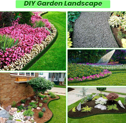 Limitador De Jardín Borde Separador Césped 5cm×6m Con Clavos