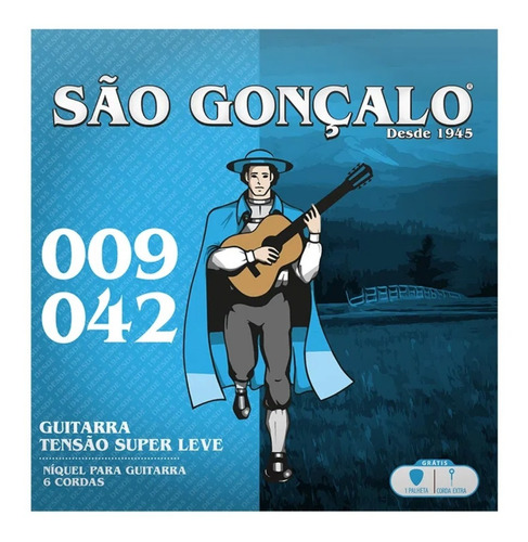 Encordoamento Guitarra São Gonçalo Niquel 0.09