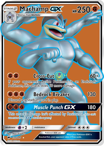 Cartas Pokemon Machamp Gx 135/147 Full Art Chacarita