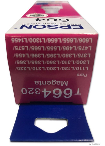 Combo 4 Botella Tinta Epson T664 Negro Cian Magenta Amarillo