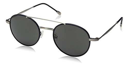 John Varvatos V799 Gafas Redondas De Sol, Brown, 21 H97mw