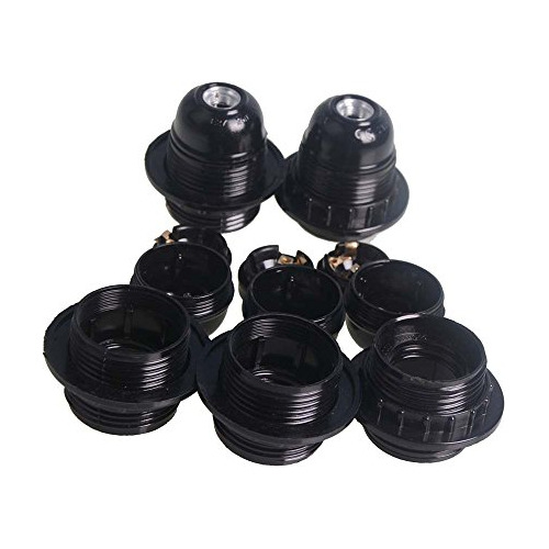 5pcs 110v 220v E27 Screw Black Light Bulb Lamp Holder B...