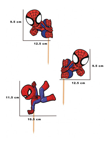 Cake Topper Tipo Banderilla De Spiderman Para Pastel Color El De Las Imágenes De Referencia Cake Topper Tipo Banderilla De Spiderman Para Pastel Con Trece Piezas