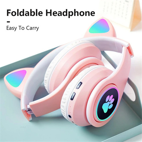 Audifonos Gamer Cat Ear Line Jst-b39m Inalámbrico Bluetooth