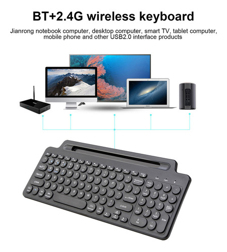 K Teclado Inalámbrico Bt Ultrafino Con Almohadilla For