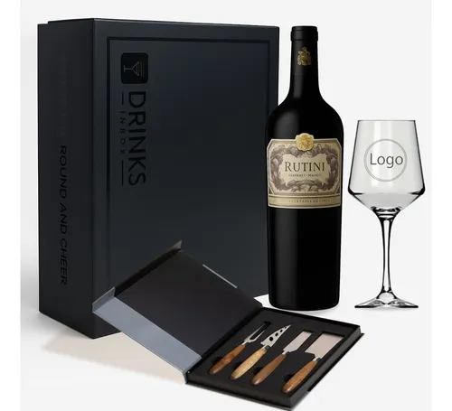 Regalo Rutini Cab Mal + Copa + Cuchillos Queso - Tomate Algo
