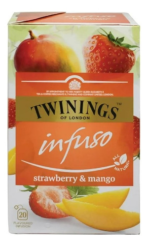 Infusión Twinings De Fresa Y Mango 20 Sobres De 2 G C/u