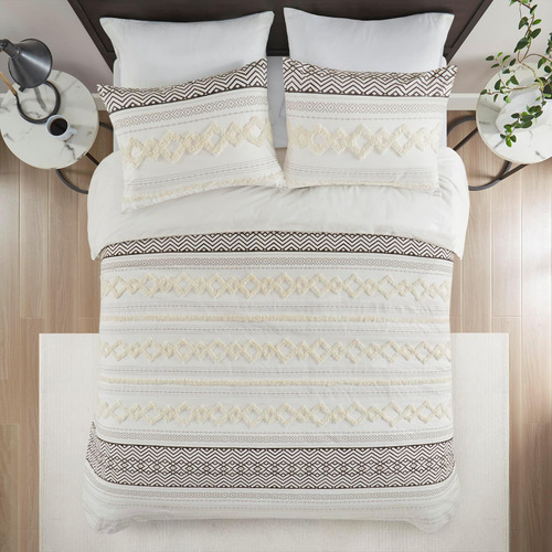 Funda De Edredón Texturizada Hyde Lane King Asha, Boho Farmh