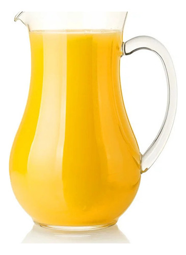 Jarra De Vidro Para Água Suco Moderna Fluenta 980ml Cor Transparente