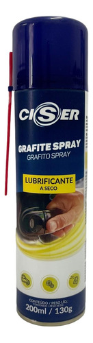 Grafito En Spray Lubricante Seco  200 Ml Ciser 