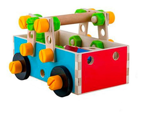 Imagen 2 de 10 de Acool Caja De Herramientas 50 Pcs Madera Didactico 7645