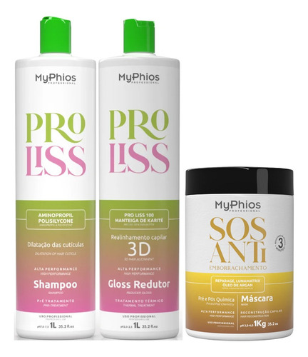 Myphios Progressiva Pro Liss Kit + Mascara sos 1 kg