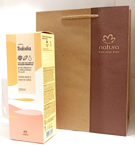 Crema Hidratante Corporal Natura Tododia Mango Rosa 200ml. Ucuuba
