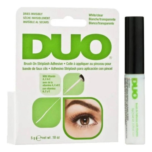 Pegamento Para Pestañas Duo Brush On Transparente Vitaminas 