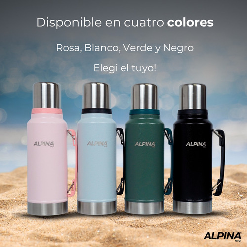 Termo Acero Inoxidable Alpina Classic 1 Litro Verde