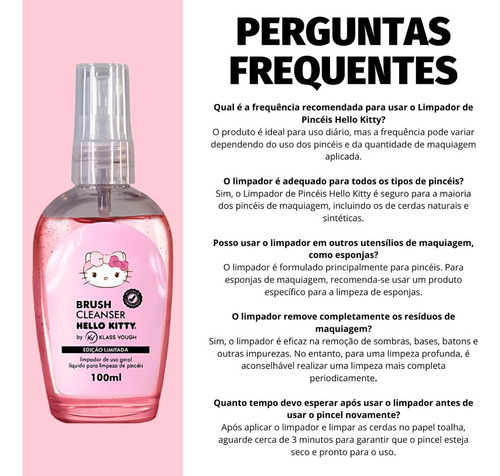 Limpador De Pincel Hello Kitty Klass Vough 100ml