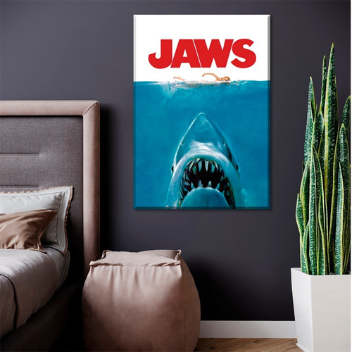 Lienzo Tela Canvas Cuadro Pelicula Jaws Shark Tiburon C195