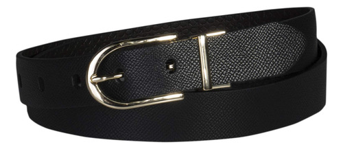 Cinturón Calvin Klein Reversible Negro/marrón Para Mujer Tal