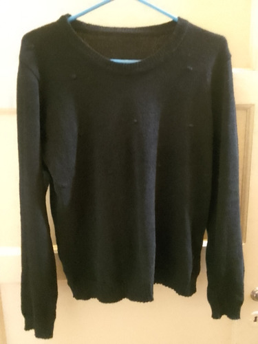 Sweater De Buclé Color Negro Talle M 