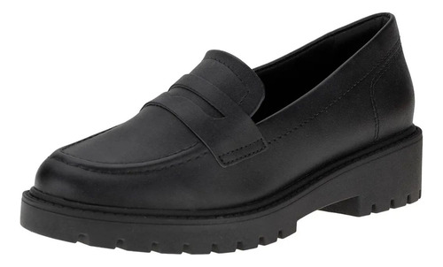 Mocassim Loafer Feminino Tratorado Comfortflex 2373301 Preto