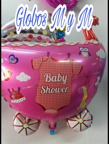 Globo Metalizado Baby Shower Inflado Con Helio