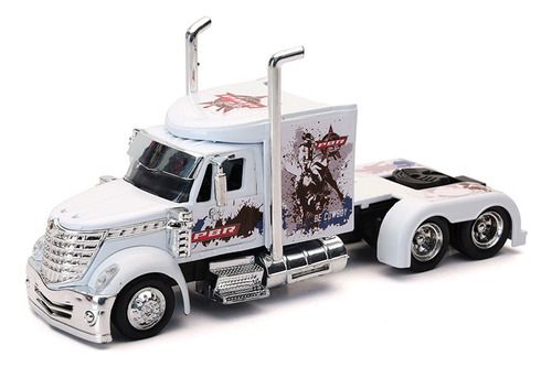 Camión International Lonestar, Peterbilt W900 New Ray 1:43 Color Blanco Toro