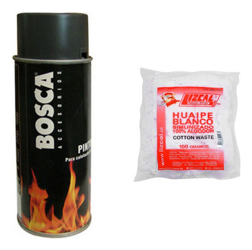 Huaipe Seda Blanco + Spray Alta Temperatura Negro 485g Bosca