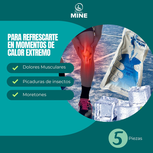 10 Bolsas De Hielo Instantánea 24 X 12 Cm | Compresas Frio