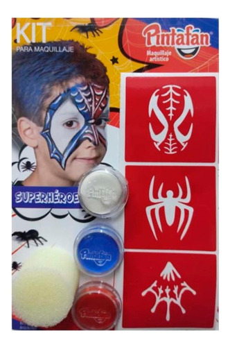 Set Maquillaje Infantil Artistico Superheroe Pintafan