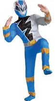 Comprar Disfraz Power Ranger Azul Disfraces Niño Dino Fury Original 