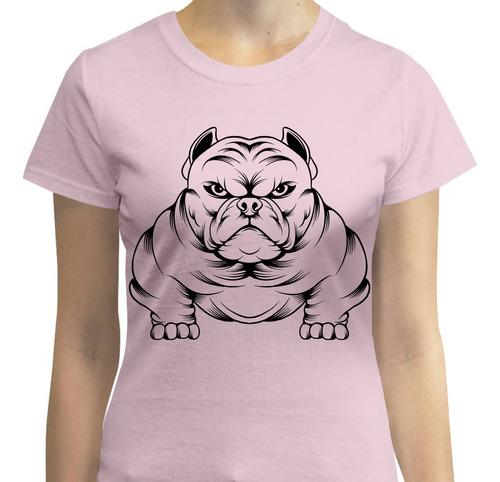 Playera Mujer Con Perro American Bully