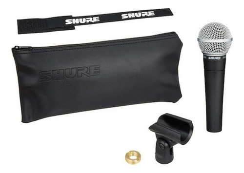 Kit De Micrófonos Dinámico Shure Sm58 Cardioide X3 Unidades Color Negro