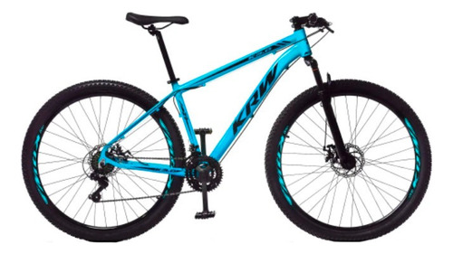 Mountain bike KRW X51 aro 29 17" 21v freios de disco mecânico cor azul/preto